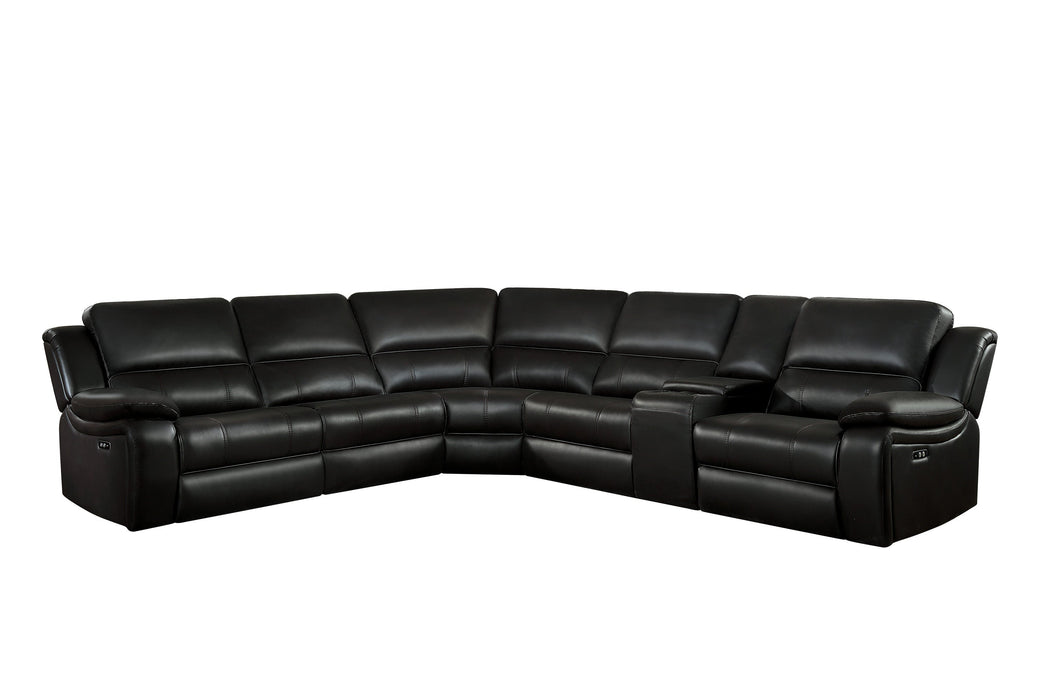 Falun Dark Brown 6-Piece Modular Power Reclining Sectional