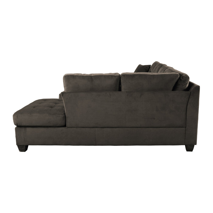 Emilio Chocolate Reversible Sectional