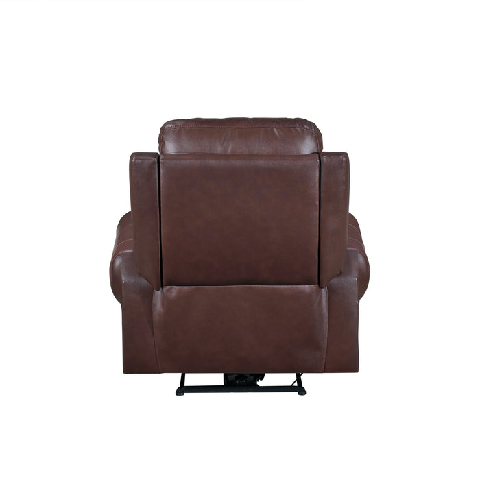 McCall Brown Leather Power Reclining Chair with Power Headrest