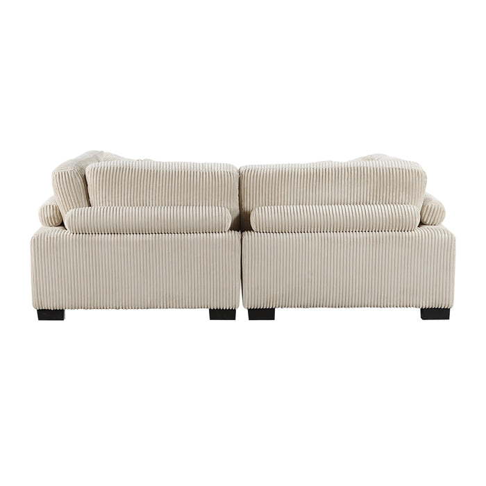 Traverse Beige Corduroy 2-Piece Loveseat