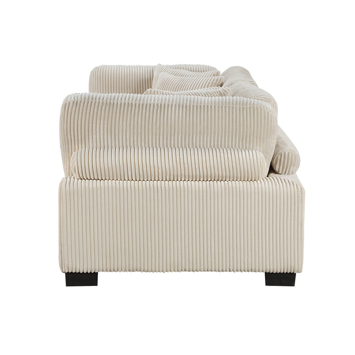 Traverse Beige Corduroy 2-Piece Loveseat