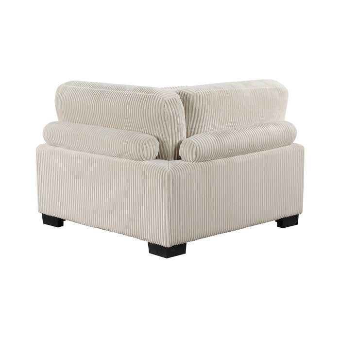 Traverse Beige Corduroy 3-Piece Sofa