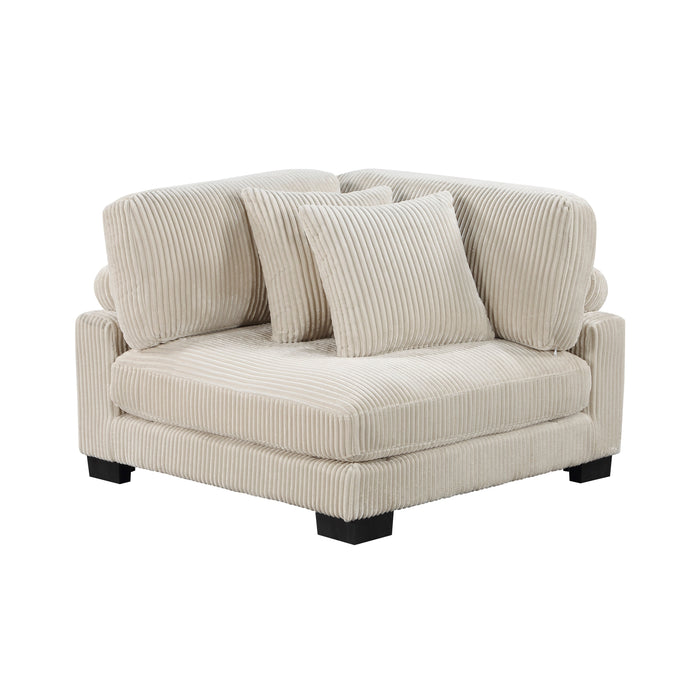 Traverse Beige Corduroy 3-Piece Sofa