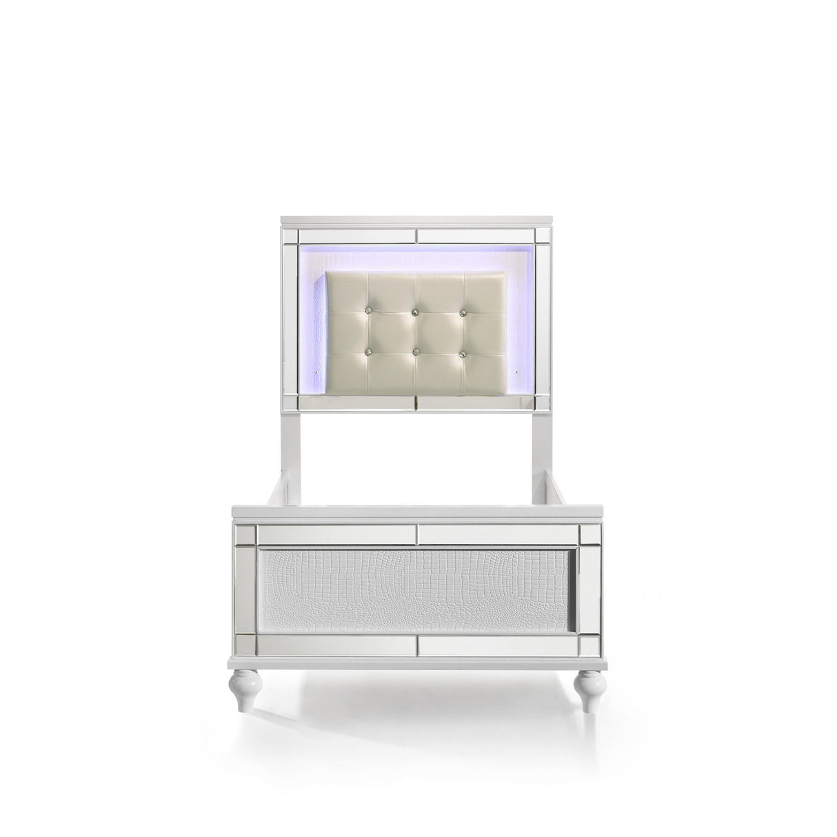 Valentino - 3/3 Twin Headboard - White