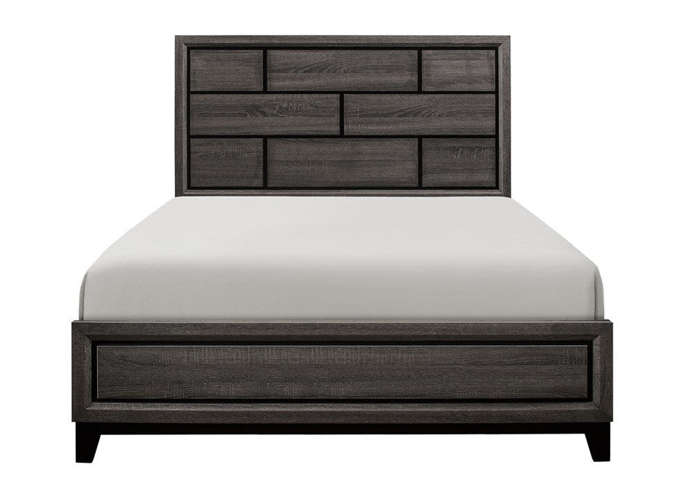 Davi Gray Full Panel Bed