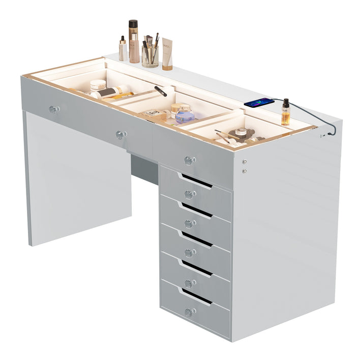 VANITII Diana Vanity Desk - 8 Storage Drawers