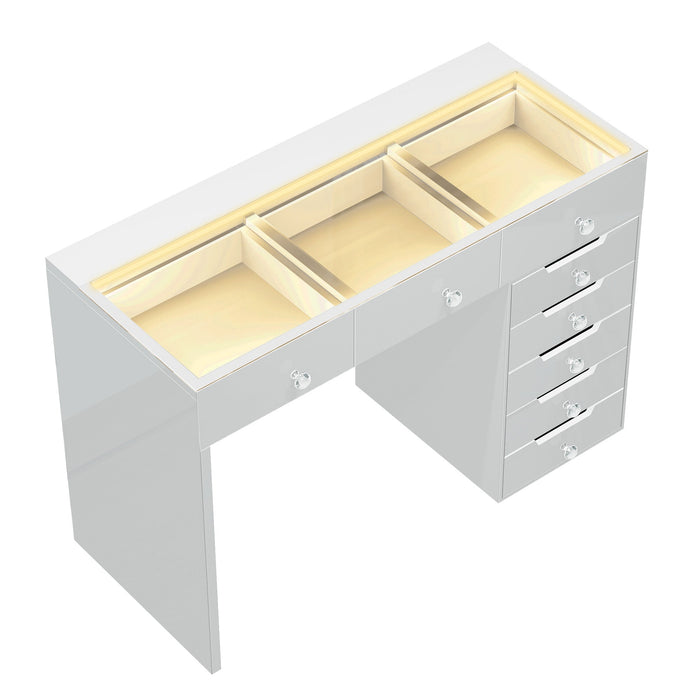 VANITII Diana Vanity Desk - 8 Storage Drawers