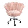 Anna Swivel Rabbit Fur Vanity Chair