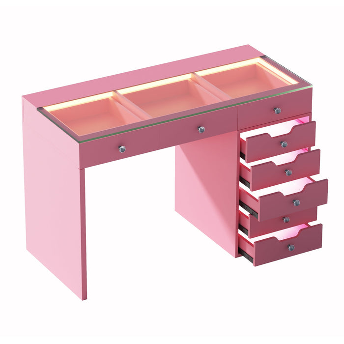 VANITII Diana Vanity Desk - 8 Storage Drawers