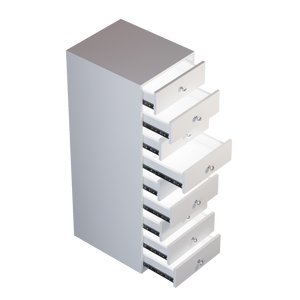 VANITII 9-Drawer Makeup Vanity Storage Unit with Lights