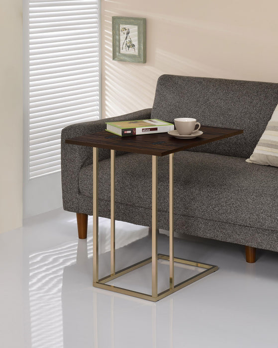 Pedro Expandable Top Accent Table Chestnut and Chrome image