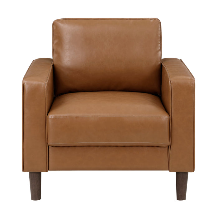 Malcolm Brown Faux Leather Chair