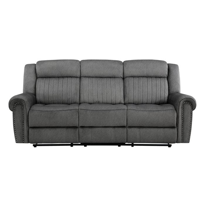 Brennen Charcoal Double Reclining Sofa