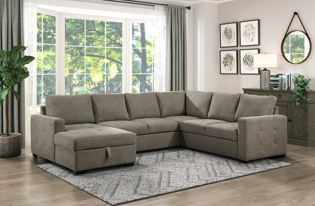 Elton Brown LAF Storage Sleeper Sectional