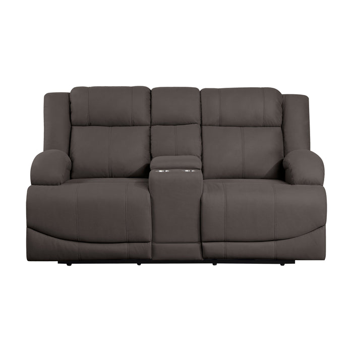 Camryn Chocolate Power Double Reclining Loveseat