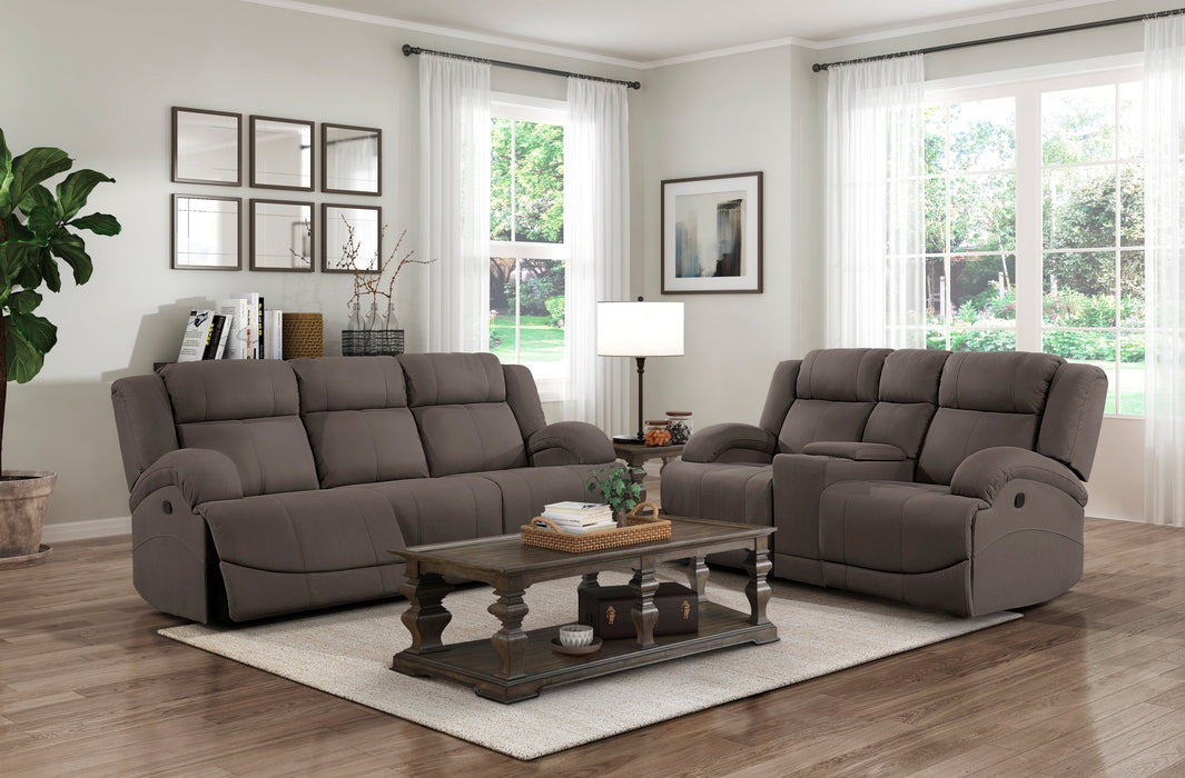 Camryn Chocolate Double Reclining Sofa