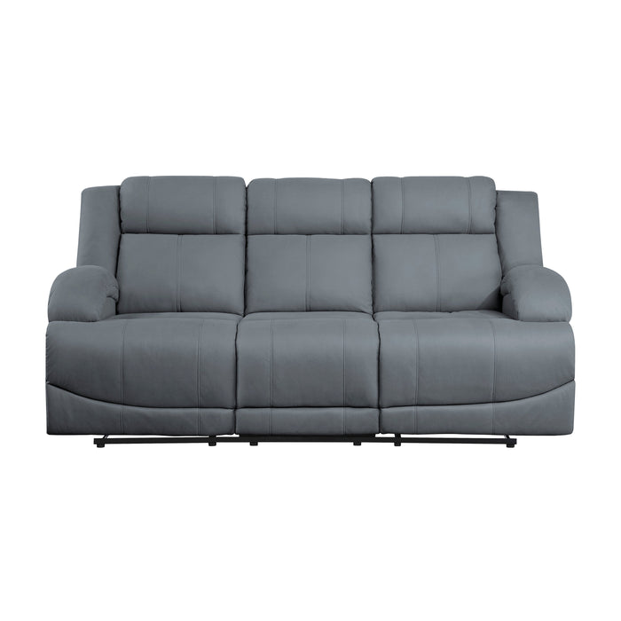 Camryn Graphite Blue Double Reclining Sofa