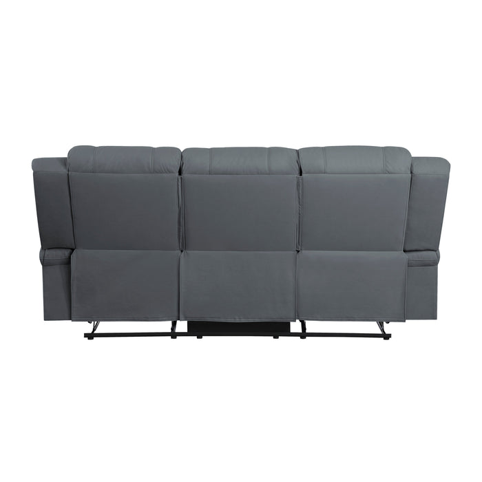 Camryn Graphite Blue Double Reclining Sofa