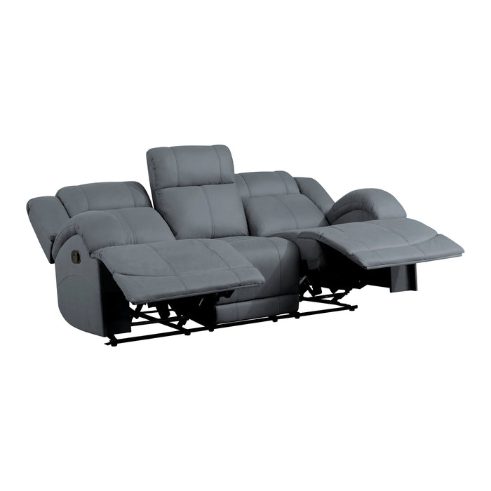 Camryn Graphite Blue Double Reclining Sofa