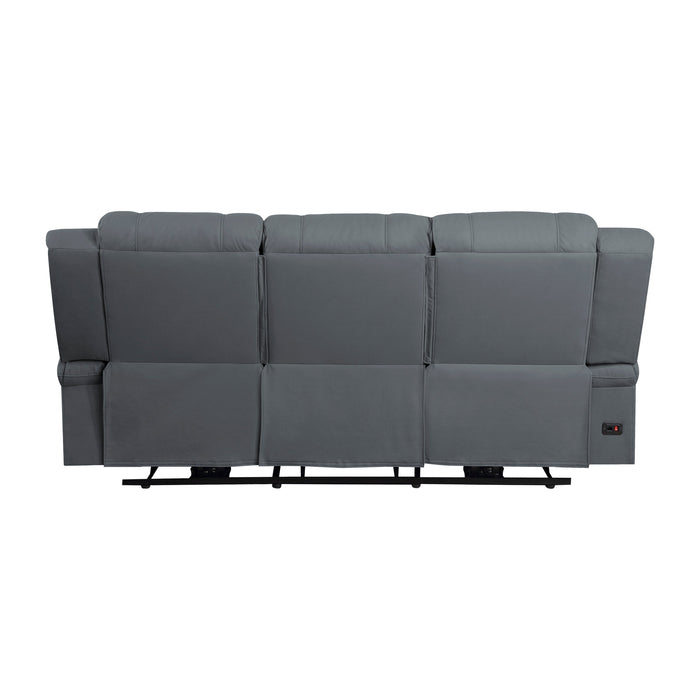 Camryn Graphite Blue Power Double Reclining Sofa