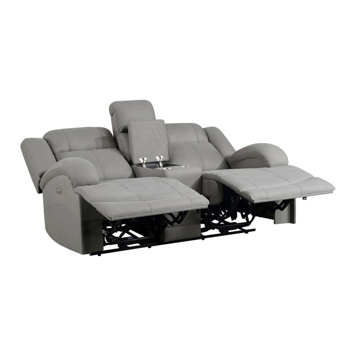 Camryn Gray Power Double Reclining Loveseat