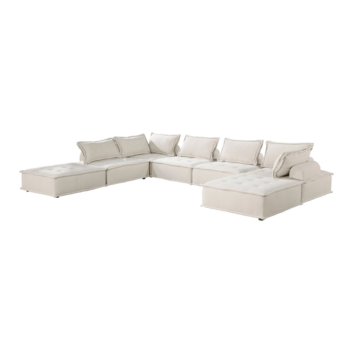 Inman Beige Boucle 7-Piece Modular Sectional