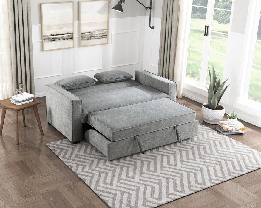 Alta Gray Convertible Studio Sofa with Pull-out Bed