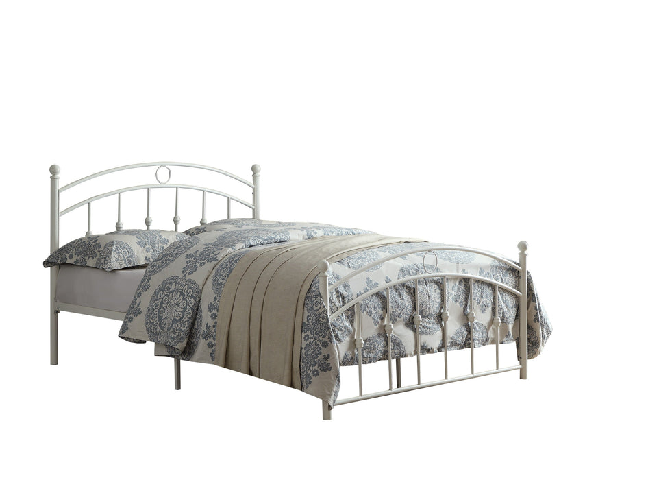 Tiana White Twin Metal Platform Bed