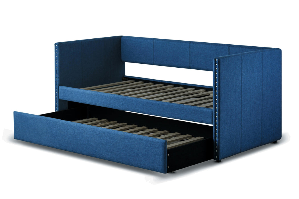 Therese Blue Daybed with Trundle