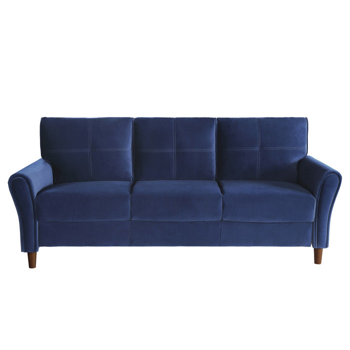 Dunleith Blue Velvet Sofa