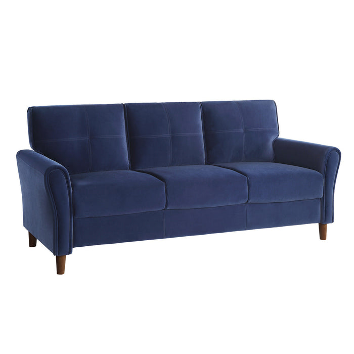 Dunleith Blue Velvet Sofa