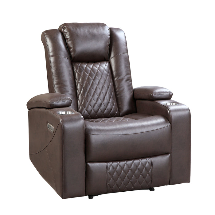 Caelan Dark Brown Power Reclining Chair