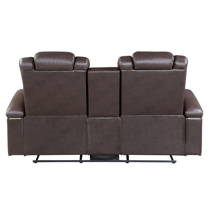 Caelan Dark Brown Power Double Reclining Loveseat