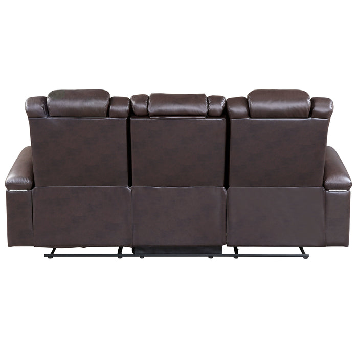 Caelan Dark Brown Power Double Reclining Sofa