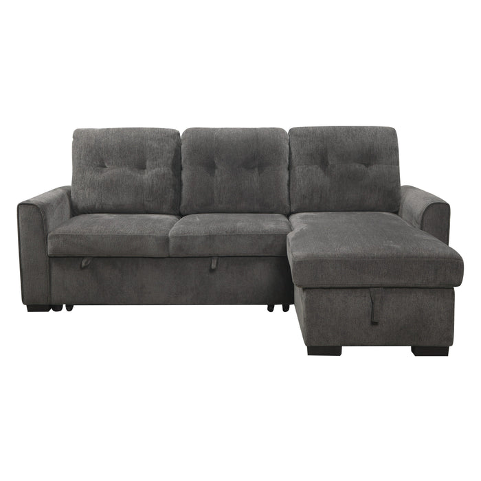 Carolina Dark Gray Reversible Storage Sleeper Sofa Chaise