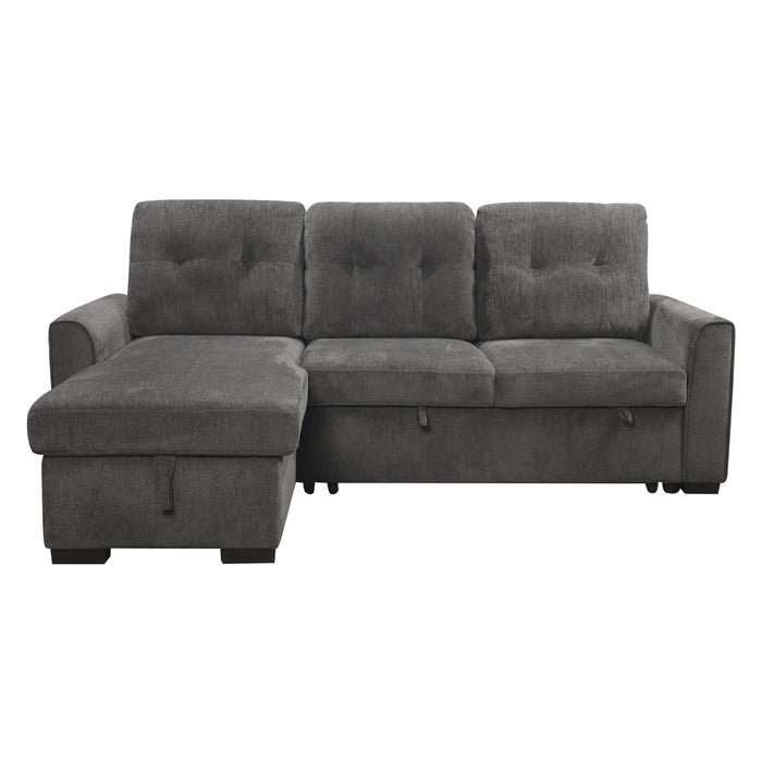 Carolina Dark Gray Reversible Storage Sleeper Sofa Chaise