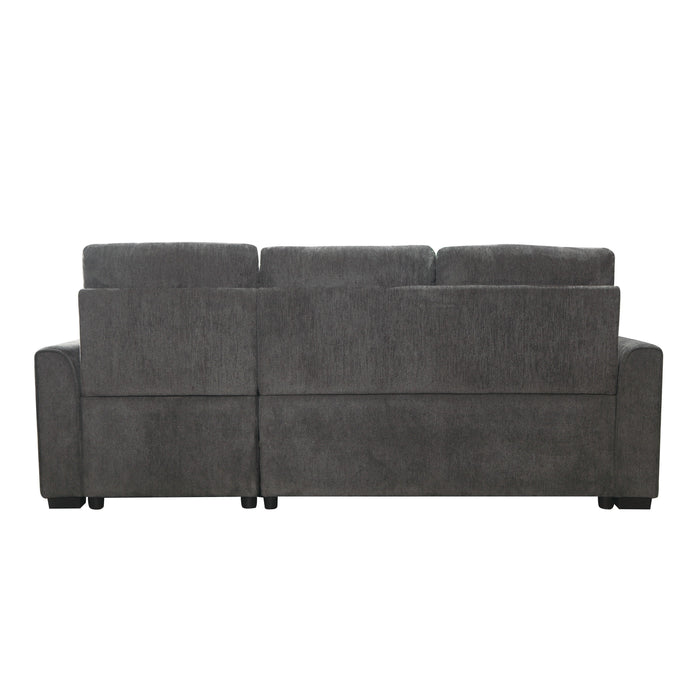 Carolina Dark Gray Reversible Storage Sleeper Sofa Chaise