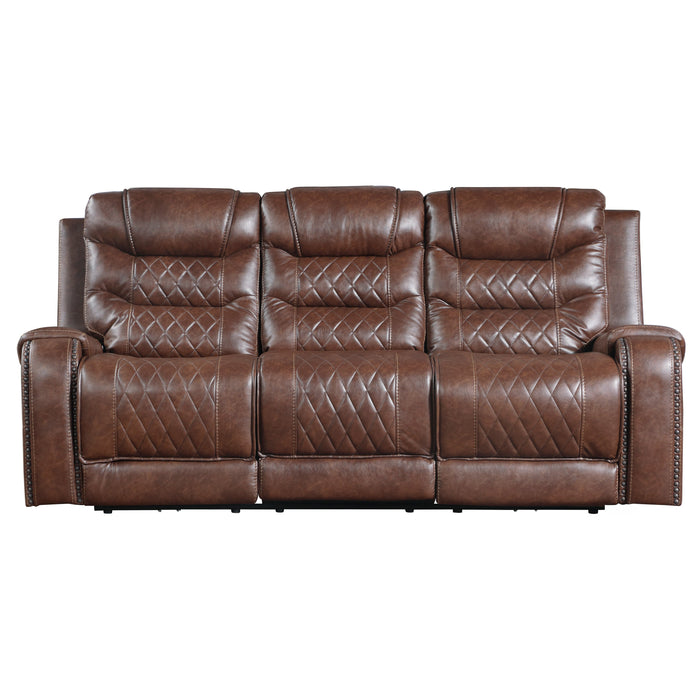 Putnam Brown Power Double Reclining Sofa