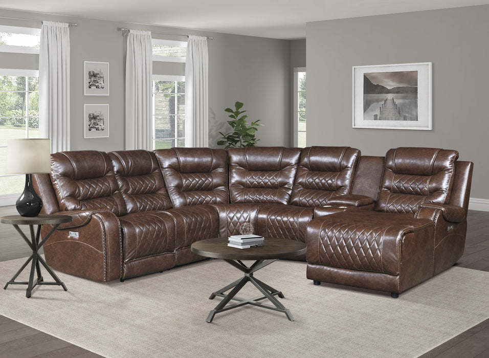 Putnam Brown Modular RAF Power Reclining Sectional