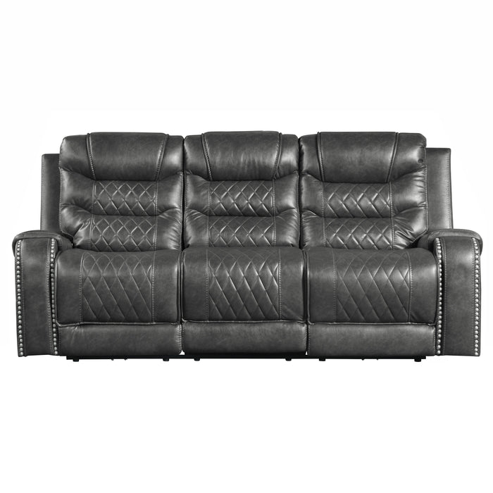 Putnam Gray Power Double Reclining Sofa