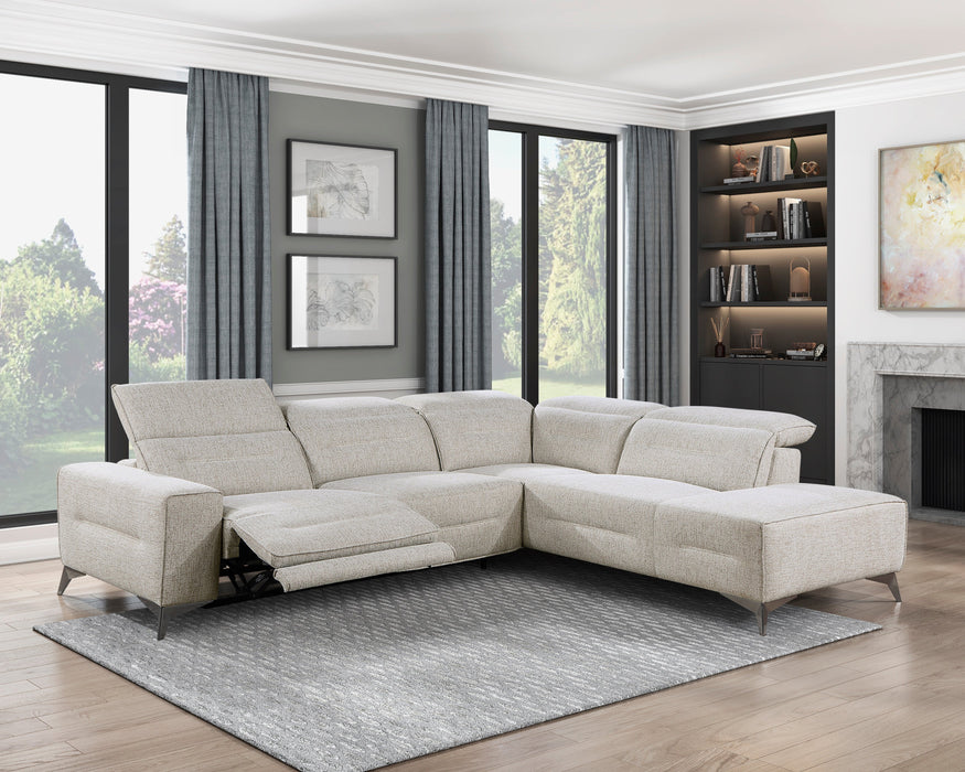 Adahlia Sand RAF Chaise Power Reclining Sectional