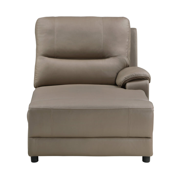 LeGrande Taupe Modular RAF Power Reclining Sectional