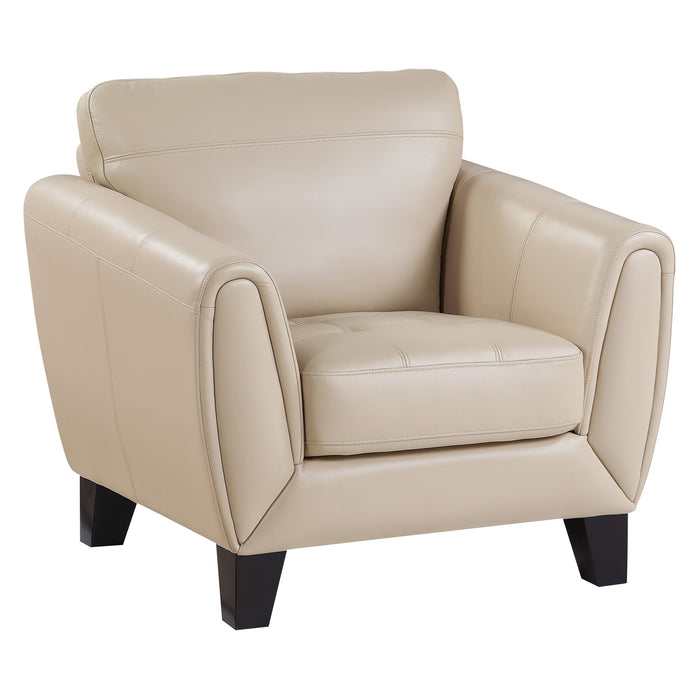 Spivey Beige Leather Chair