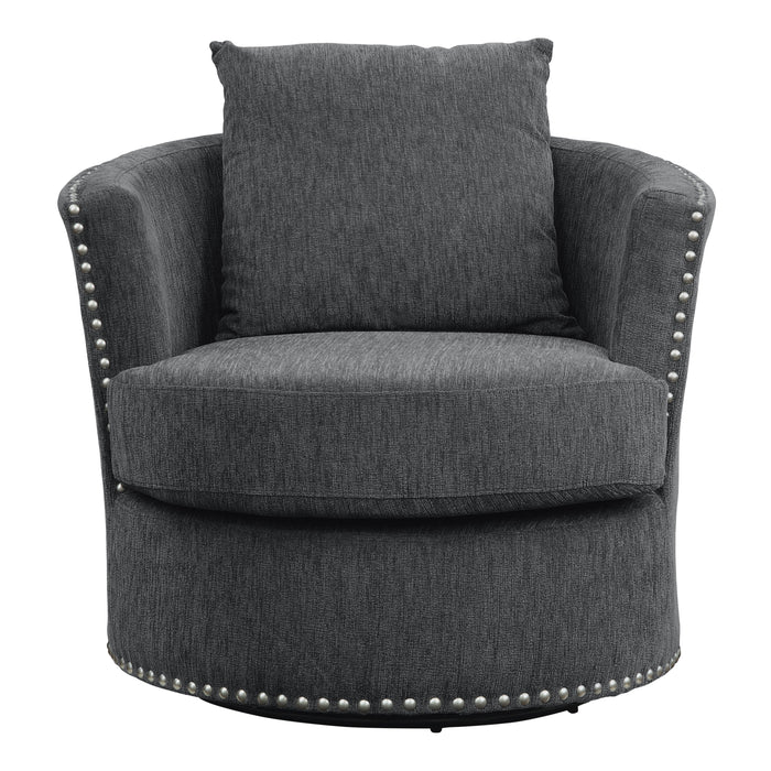 Morelia Charcoal Swivel Chair