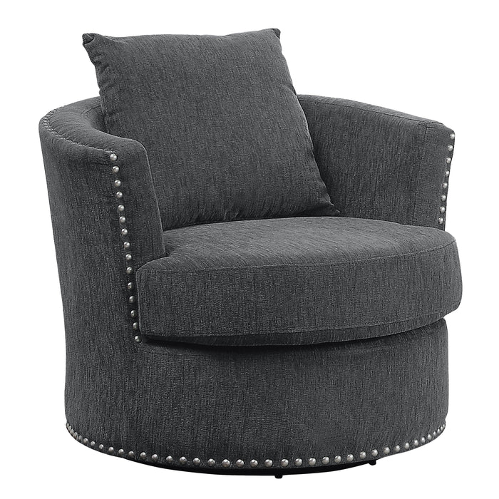 Morelia Charcoal Swivel Chair