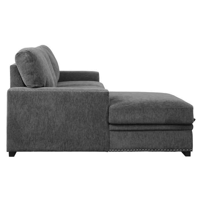 Morelia Charcoal LAF Storage Sleeper Sofa Chaise