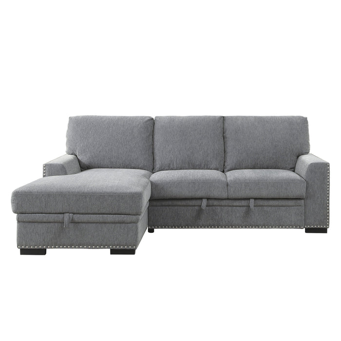 Morelia Gray LAF Storage Sleeper Sofa Chaise