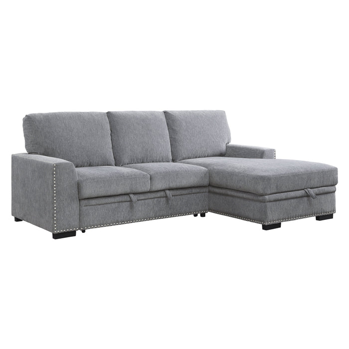 Morelia Gray RAF Storage Sleeper Sofa Chaise