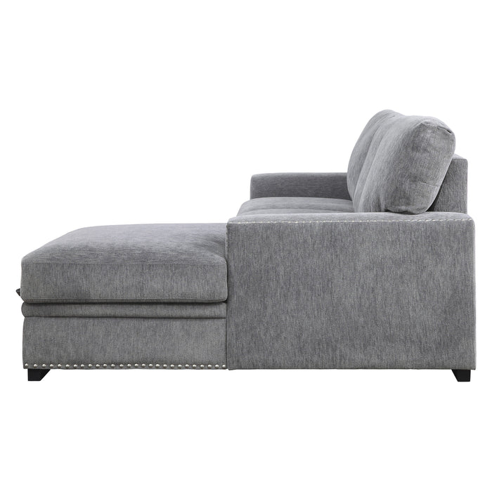 Morelia Gray RAF Storage Sleeper Sofa Chaise