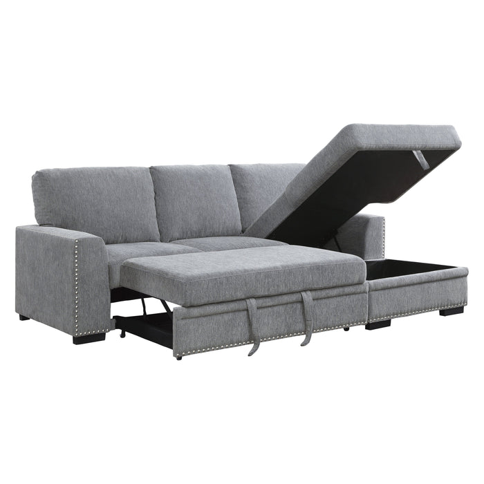 Morelia Gray RAF Storage Sleeper Sofa Chaise